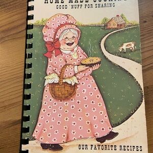 Homemade Country Recipe Book with Pink Cover